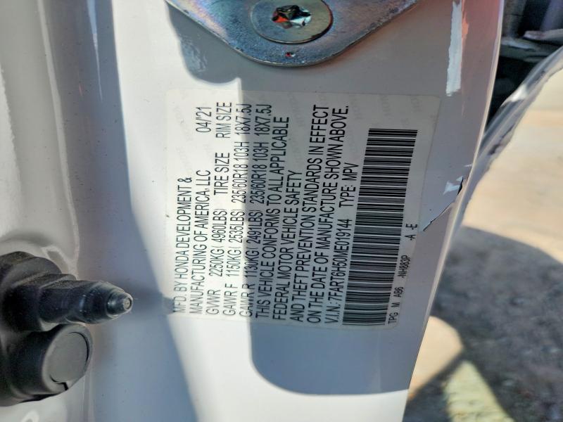 Продаж на аукціоні авто 2021 Honda Cr-v, vin: 7FART6H50ME019144, номер лоту: 69565596
