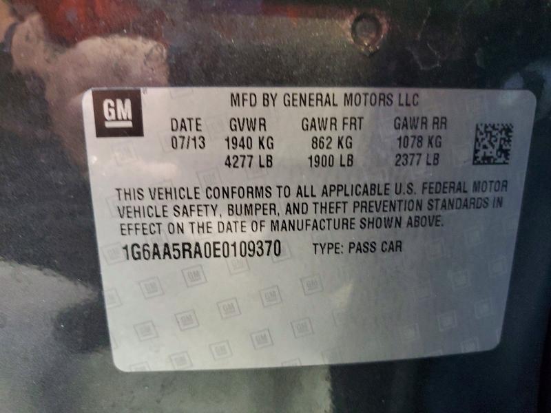 67709236 :رقم المزاد ، 1G6AA5RA0E0109370 vin ، 2014 Cadillac Ats مزاد بيع