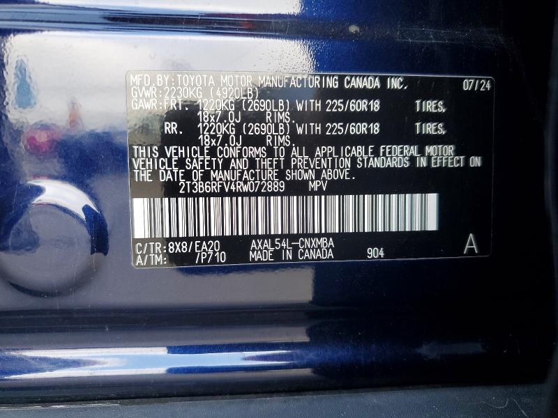 Aukcja sprzedaży 2024 Toyota Rav4, vin: 2T3B6RFV4RW072889, numer aukcji: 70529746