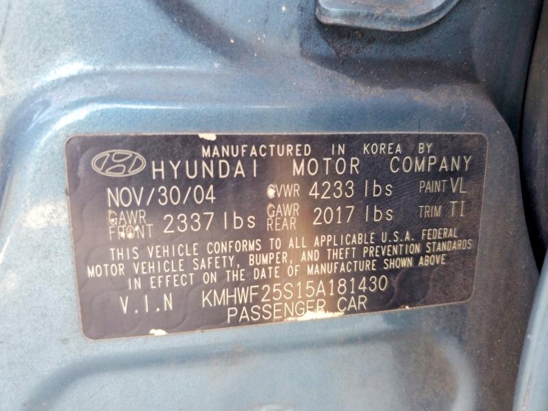 Продажа на аукционе авто 2005 Hyundai Sonata, vin: KMHWF25S15A181430, номер лота: 70622276