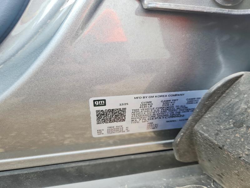 Aukcja sprzedaży 2026 Chevrolet Trax, vin: KL77LGEPXTC090522, numer aukcji: 69810866