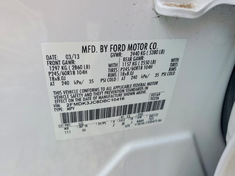 Продаж на аукціоні авто 2013 Ford Edge, vin: 2FMDK3JC8DBC10416, номер лоту: 68680396