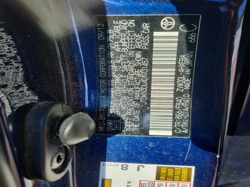 Auction sale of the 2013 Toyota Prius, vin: JTDKN3DU4D1731457, lot number: 69347076
