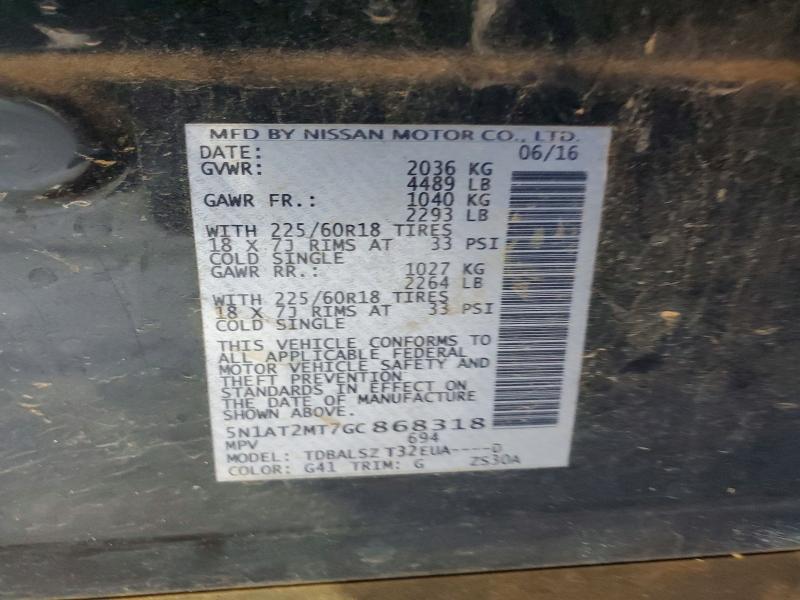 Продаж на аукціоні авто 2016 Nissan Rogue, vin: 5N1AT2MT7GC868318, номер лоту: 67669136