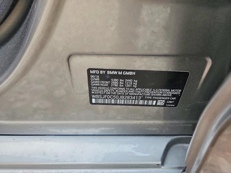 Продаж на аукціоні авто 2018 Bmw M5, vin: WBSJF0C50JB283413, номер лоту: 68994826