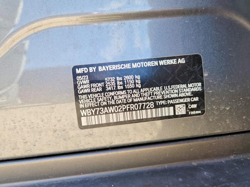 Aukcja sprzedaży 2023 Bmw I4, vin: WBY73AW02PFR07728, numer aukcji: 68240196