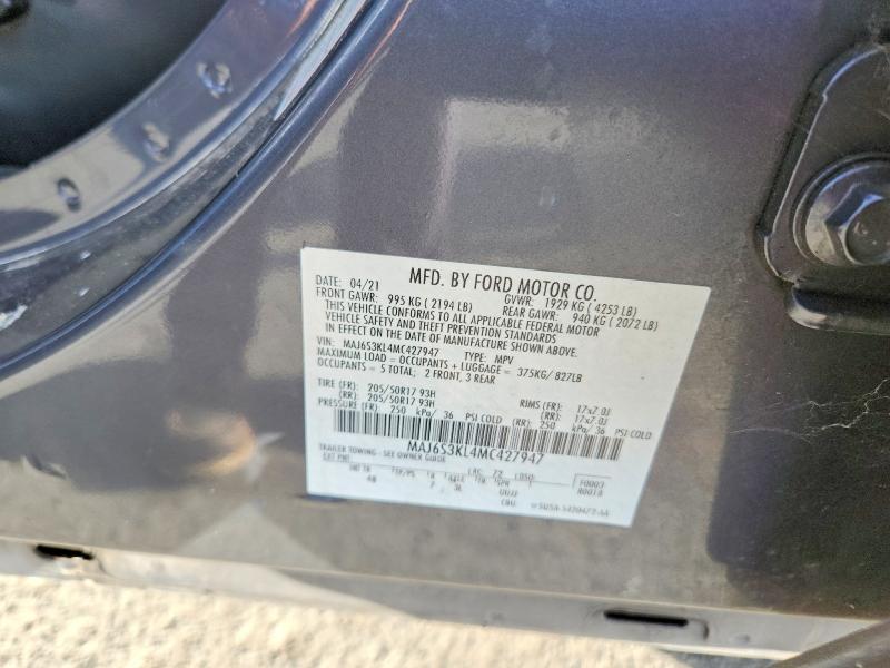 Продаж на аукціоні авто 2021 Ford Ecosport, vin: MAJ6S3KL4MC427947, номер лоту: 68431806