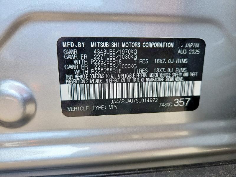 Aukcja sprzedaży 2025 Mitsubishi Outlander Sport, vin: JA4ARUAU7SU014972, numer aukcji: 67658466