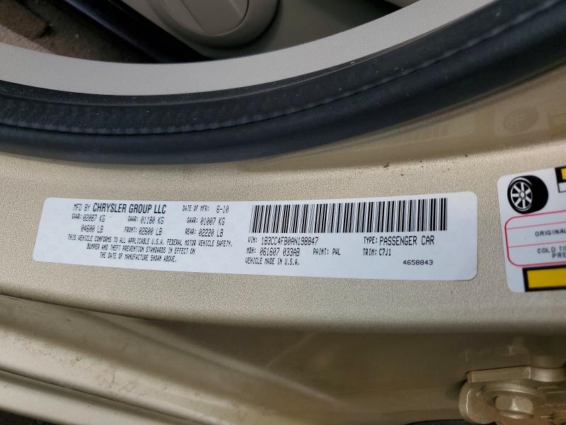 Продажа на аукционе авто 2010 Dodge Avenger, vin: 1B3CC4FB0AN198847, номер лота: 68072776