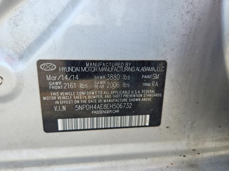 Aukcja sprzedaży 2014 Hyundai Elantra, vin: 5NPDH4AE8EH506732, numer aukcji: 68056266