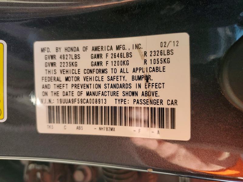 Продаж на аукціоні авто 2012 Acura Tl, vin: 19UUA9F59CA008913, номер лоту: 68209756