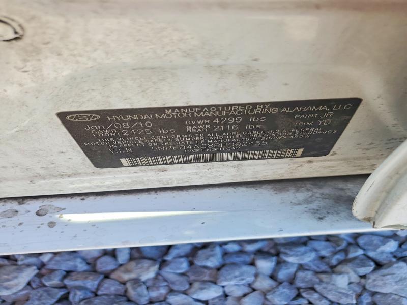 68990186 :رقم المزاد ، 5NPEB4AC8BH002455 vin ، 2011 Hyundai Sonata مزاد بيع
