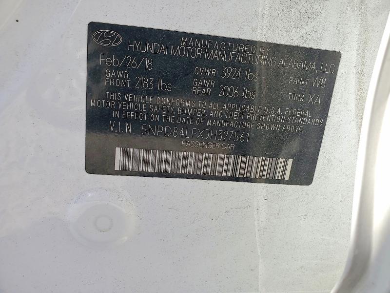 Aukcja sprzedaży 2018 Hyundai Elantra, vin: 5NPD84LFXJH327561, numer aukcji: 68649156