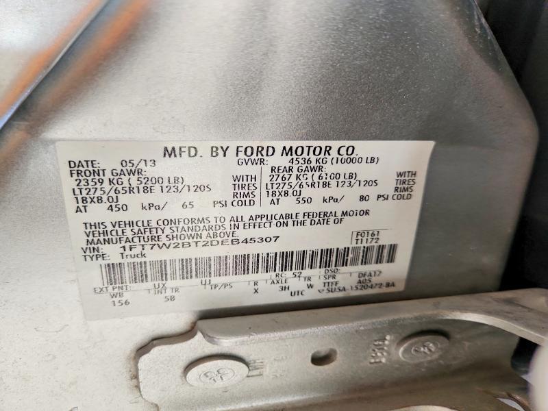 Aukcja sprzedaży 2013 Ford F250, vin: 1FT7W2BT2DEB45307, numer aukcji: 69895066
