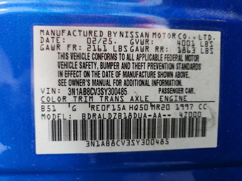 Продажа на аукционе авто 2025 Nissan Sentra, vin: 3N1AB8CV3SY300485, номер лота: 68133696