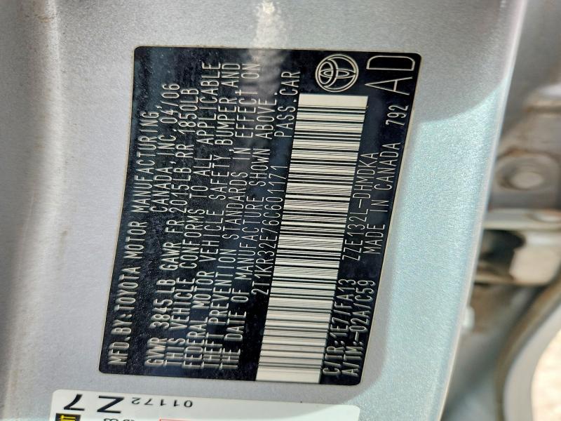 Продаж на аукціоні авто 2006 Toyota Matrix, vin: 2T1KR32E76C601171, номер лоту: 70175576