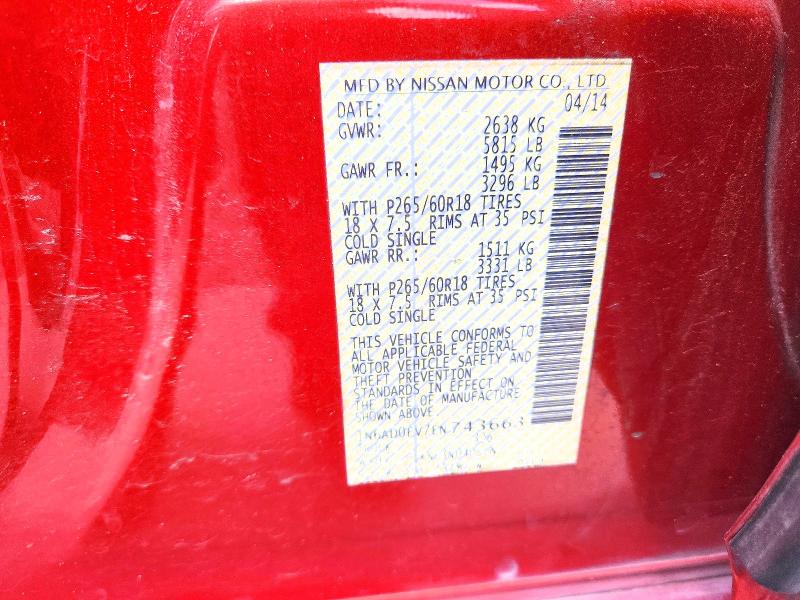 Продаж на аукціоні авто 2014 Nissan Frontier, vin: 1N6AD0EV7EN743663, номер лоту: 68516256