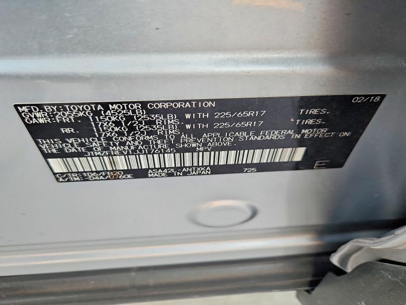 Продажа на аукционе авто 2018 Toyota Rav4, vin: JTMZFREV1JJ176145, номер лота: 69969496