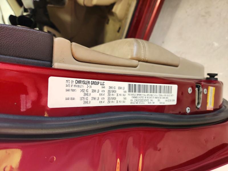 2014 Jeep Grand Cherokee მანქანა იყიდება აუქციონზე, vin: 1C4RJFCG2EC437472, აუქციონის ნომერი: 69394216