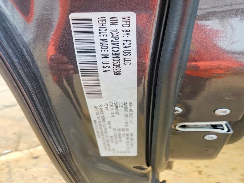 69693626 :رقم المزاد ، 1C4PJMCX9ND539289 vin ، 2022 Jeep Cherokee مزاد بيع