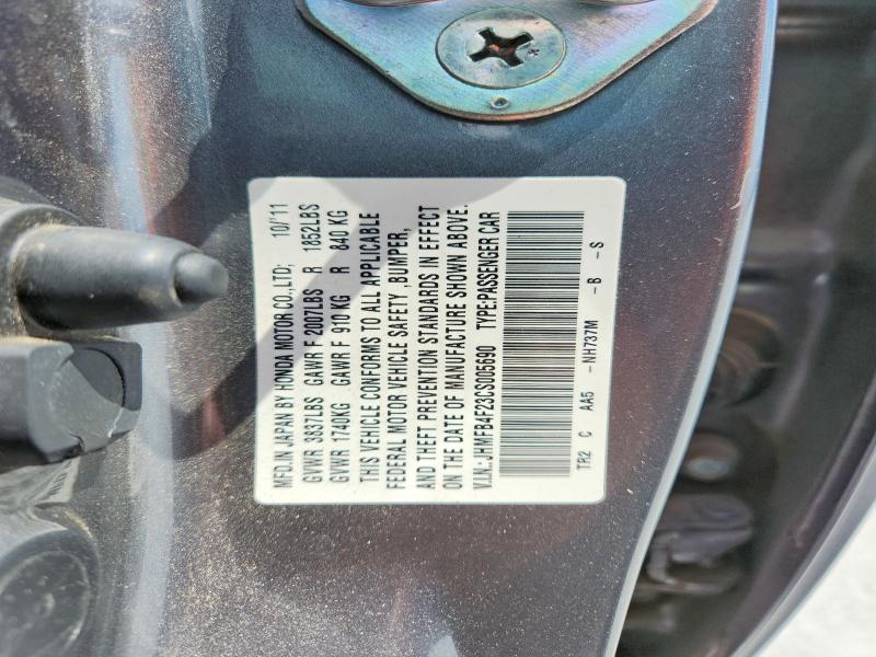 Aukcja sprzedaży 2012 Honda Civic, vin: JHMFB4F23CS005690, numer aukcji: 67301576