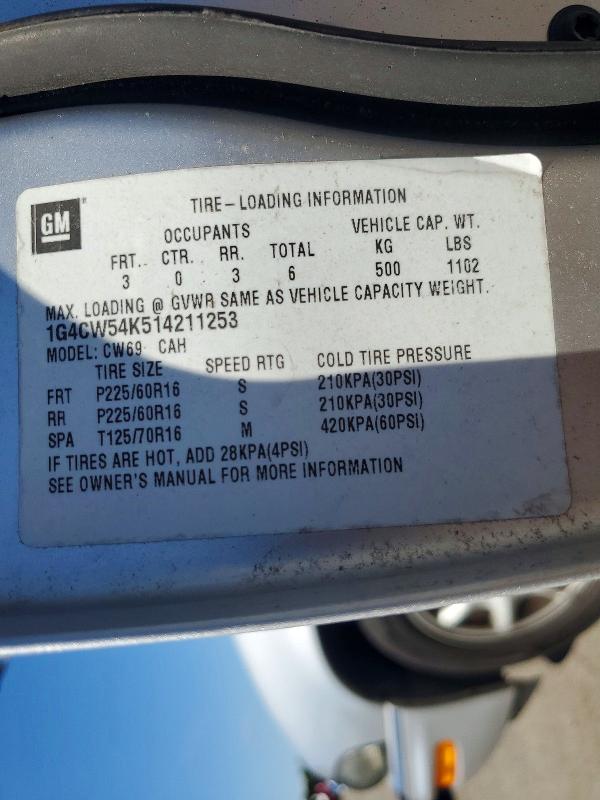 Продаж на аукціоні авто 2001 Buick Park Avenue, vin: 1G4CW54K514211253, номер лоту: 68034056