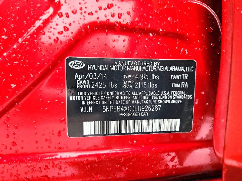 Aukcja sprzedaży 2014 Hyundai Sonata, vin: 5NPEB4AC3EH926287, numer aukcji: 70035706