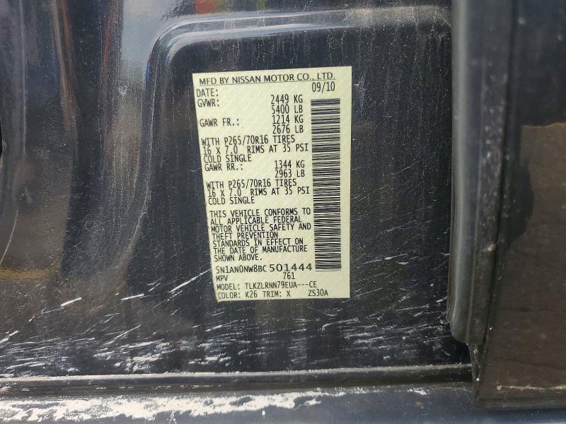 Продаж на аукціоні авто 2011 Nissan Xterra, vin: 5N1AN0NW8BC501444, номер лоту: 67556656