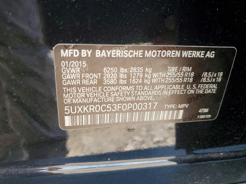2015 Bmw X5 მანქანა იყიდება აუქციონზე, vin: 5UXKR0C53F0P00317, აუქციონის ნომერი: 68219296