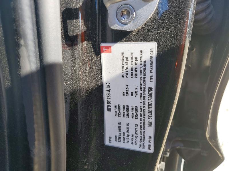Продаж на аукціоні авто 2018 Tesla Model 3, vin: 5YJ3E1EB7JF086750, номер лоту: 68957526