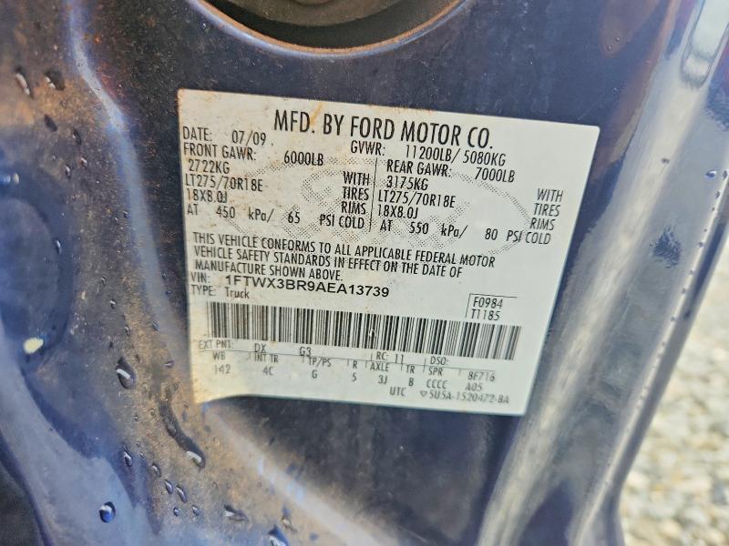 2010 Ford F350 მანქანა იყიდება აუქციონზე, vin: 1FTWX3BR9AEA13739, აუქციონის ნომერი: 67738126