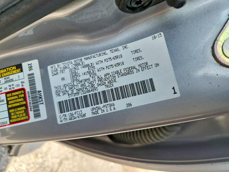 Aukcja sprzedaży 2016 Toyota Tundra, vin: 5TFDM5F13GX064893, numer aukcji: 69062526