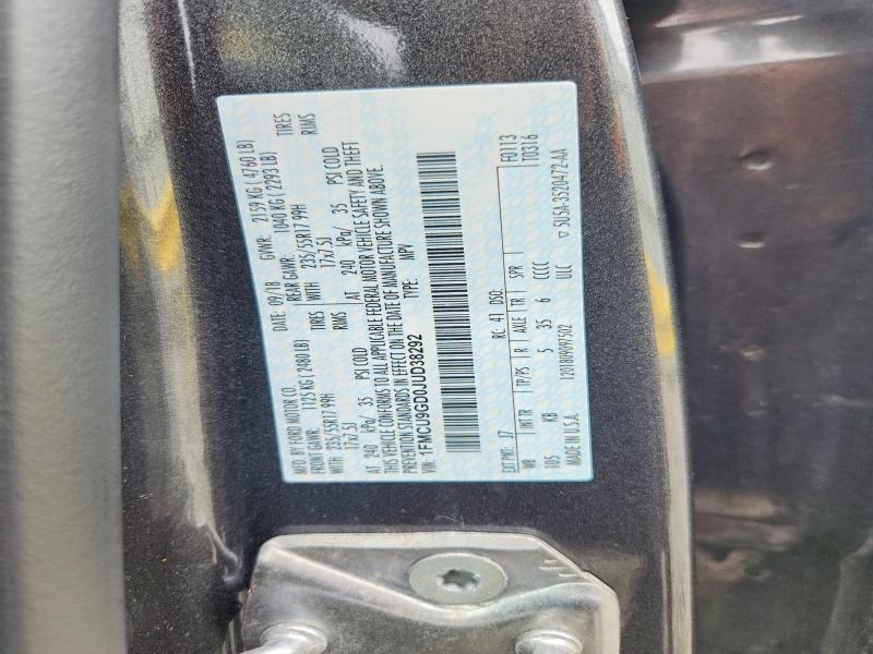 Aukcja sprzedaży 2018 Ford Escape, vin: 1FMCU9GD0JUD38292, numer aukcji: 71285466