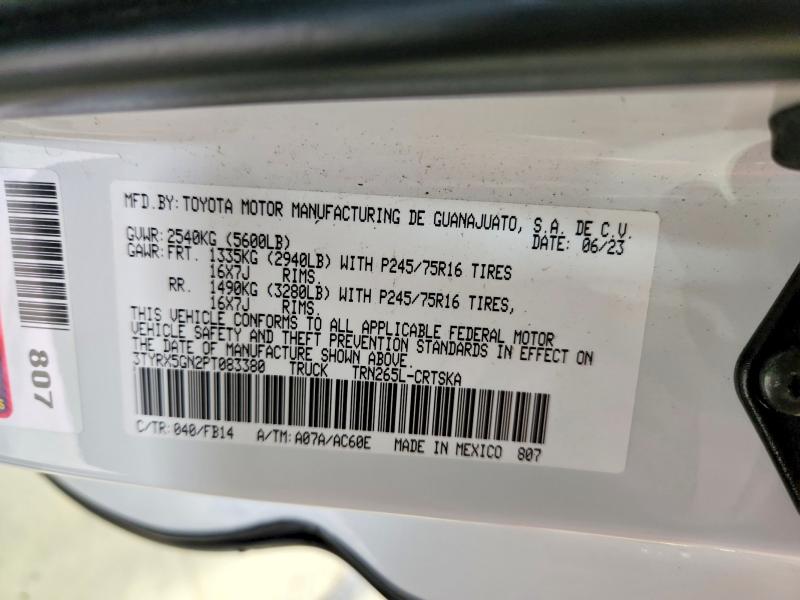 69368206 :رقم المزاد ، 3TYRX5GN2PT083380 vin ، 2023 Toyota Tacoma مزاد بيع