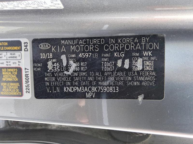 Продаж на аукціоні авто 2019 Kia Sportage, vin: KNDPM3AC8K7590813, номер лоту: 66097276