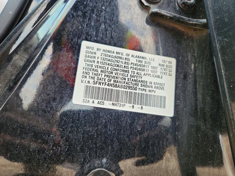 Продаж на аукціоні авто 2010 Honda Pilot, vin: 5FNYF4H58AB029550, номер лоту: 67504966