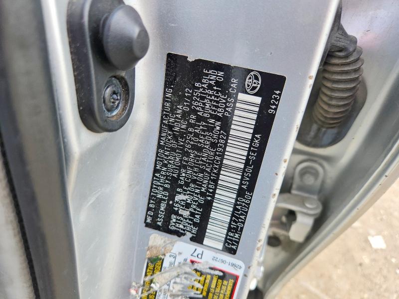 Продажа на аукционе авто 2012 Toyota Camry, vin: 4T4BF1FKXCR193827, номер лота: 71235416