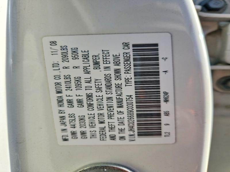 Продаж на аукціоні авто 2009 Acura Tsx, vin: JH4CU26689C030754, номер лоту: 68690676