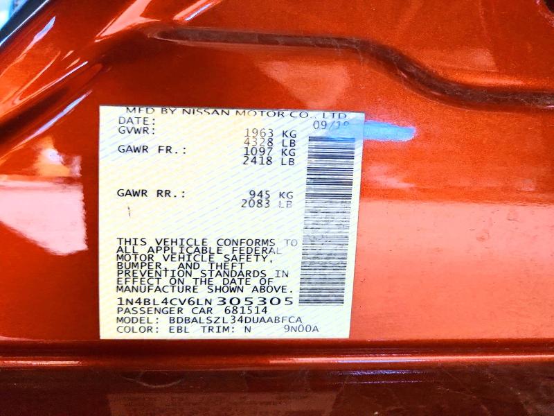 Продаж на аукціоні авто 2020 Nissan Altima, vin: 1N4BL4CV6LN305305, номер лоту: 67555026