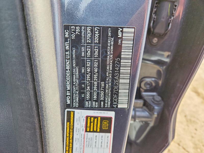 Продаж на аукціоні авто 2014 Mercedes-benz Gl, vin: 4JGDF7DE2EA314275, номер лоту: 69763566