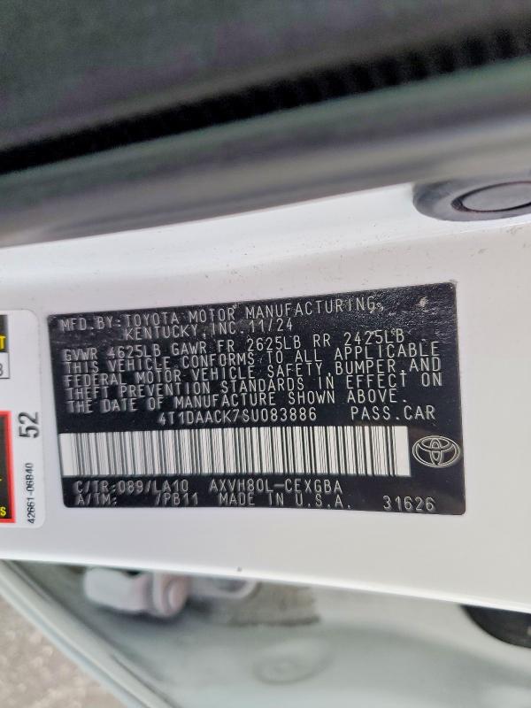 Продажа на аукционе авто 2025 Toyota Camry, vin: 4T1DAACK7SU083886, номер лота: 67372616