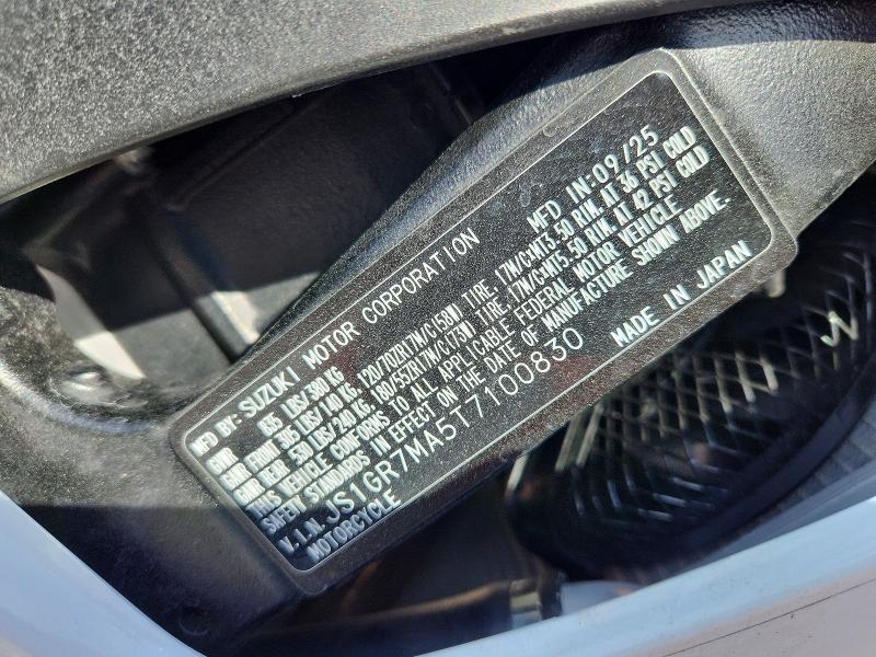 Aukcja sprzedaży 2026 Suzuki Gsx-r750, vin: JS1GR7MA5T7100830, numer aukcji: 70328526