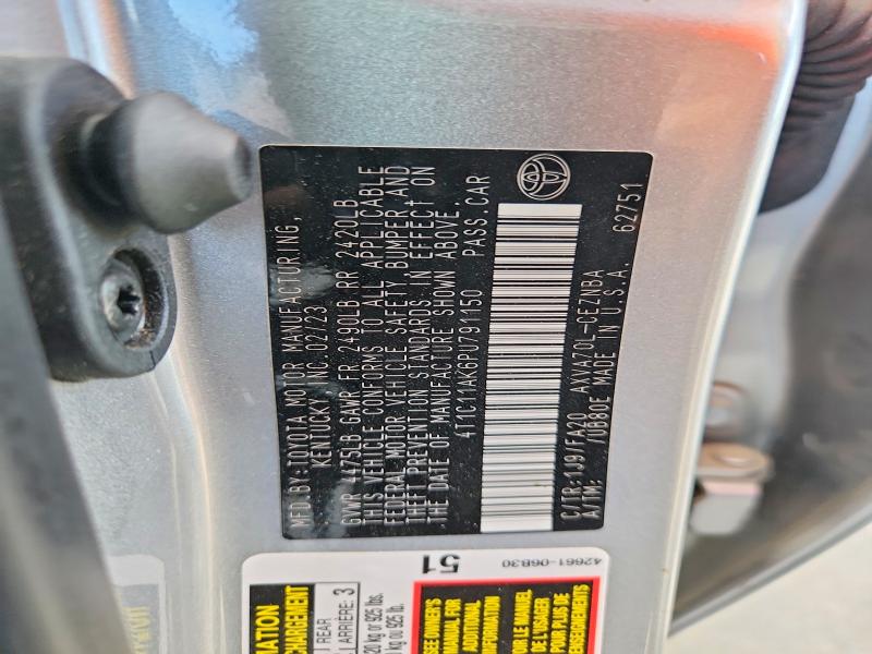 71194676 :رقم المزاد ، 4T1C11AK6PU791150 vin ، 2023 Toyota Camry مزاد بيع