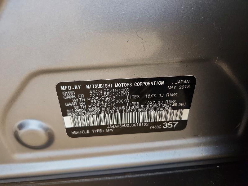 Продажа на аукционе авто 2018 Mitsubishi Outlander Sport, vin: JA4AR3AU2JU019182, номер лота: 69758856