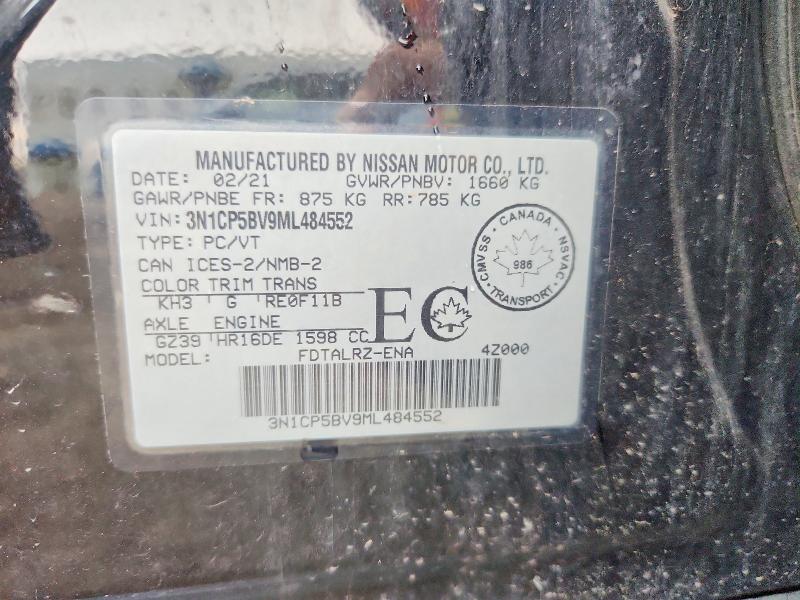 Aukcja sprzedaży 2021 Nissan Kicks, vin: 3N1CP5BV9ML484552, numer aukcji: 68181016