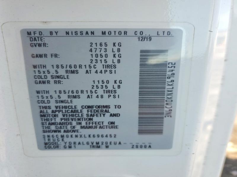 67664666 :رقم المزاد ، 3N6CM0KNXLK696452 vin ، 2020 Nissan Nv200 مزاد بيع