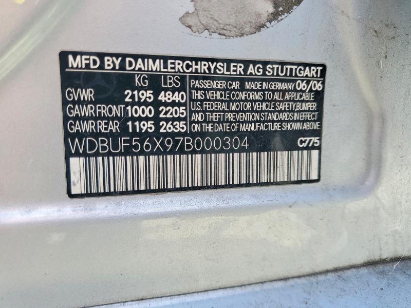 Aukcja sprzedaży 2007 Mercedes-benz E 350, vin: WDBUF56X97B000304, numer aukcji: 69928556