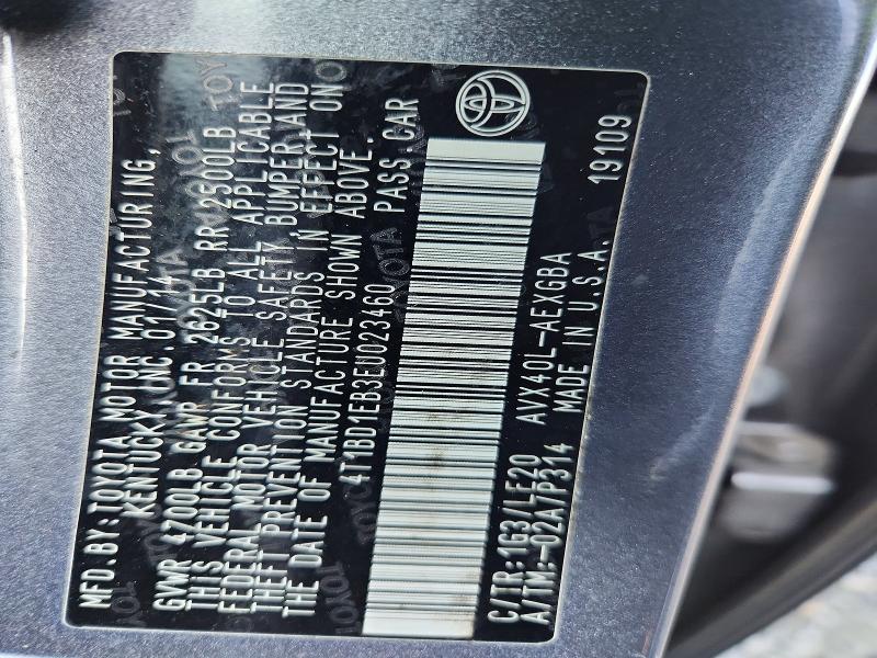 2014 Toyota Avalon Hybrid მანქანა იყიდება აუქციონზე, vin: 4T1BD1EB3EU023460, აუქციონის ნომერი: 69380106