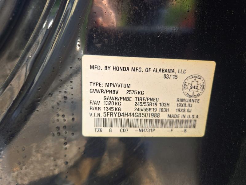 Продаж на аукціоні авто 2016 Acura Mdx, vin: 5FRYD4H44GB501988, номер лоту: 67108486