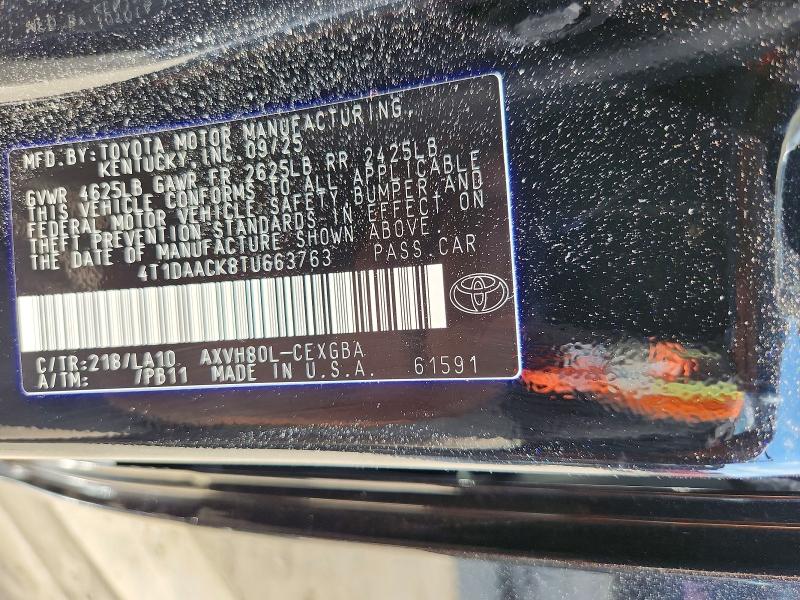Aukcja sprzedaży 2026 Toyota Camry, vin: 4T1DAACK8TU663763, numer aukcji: 68833116